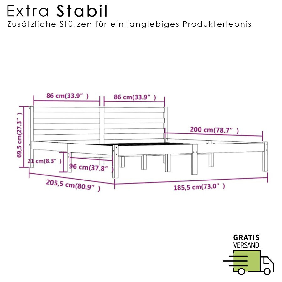 Bettgestell Letta 180x200cm – Bild 2