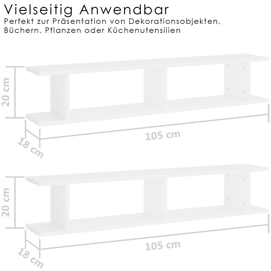 Wandregal Bianco Schmal 2 – Bild 2