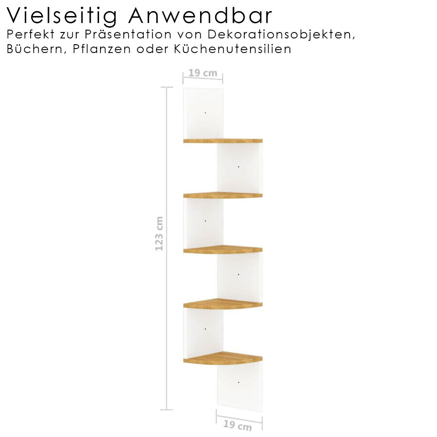 Eckregal Schmal Eiche – Bild 2