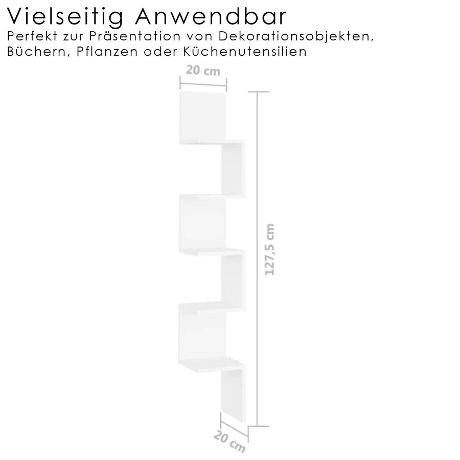 Eckregal Schmal Weiss – Bild 2