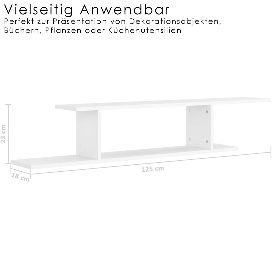 Wandregal Bianco Schmal – Bild 2